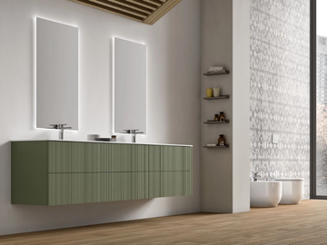 ELITE ELI02 - Suspended double bathroom cabinet with drawers by Gruppo Geromin - view 2